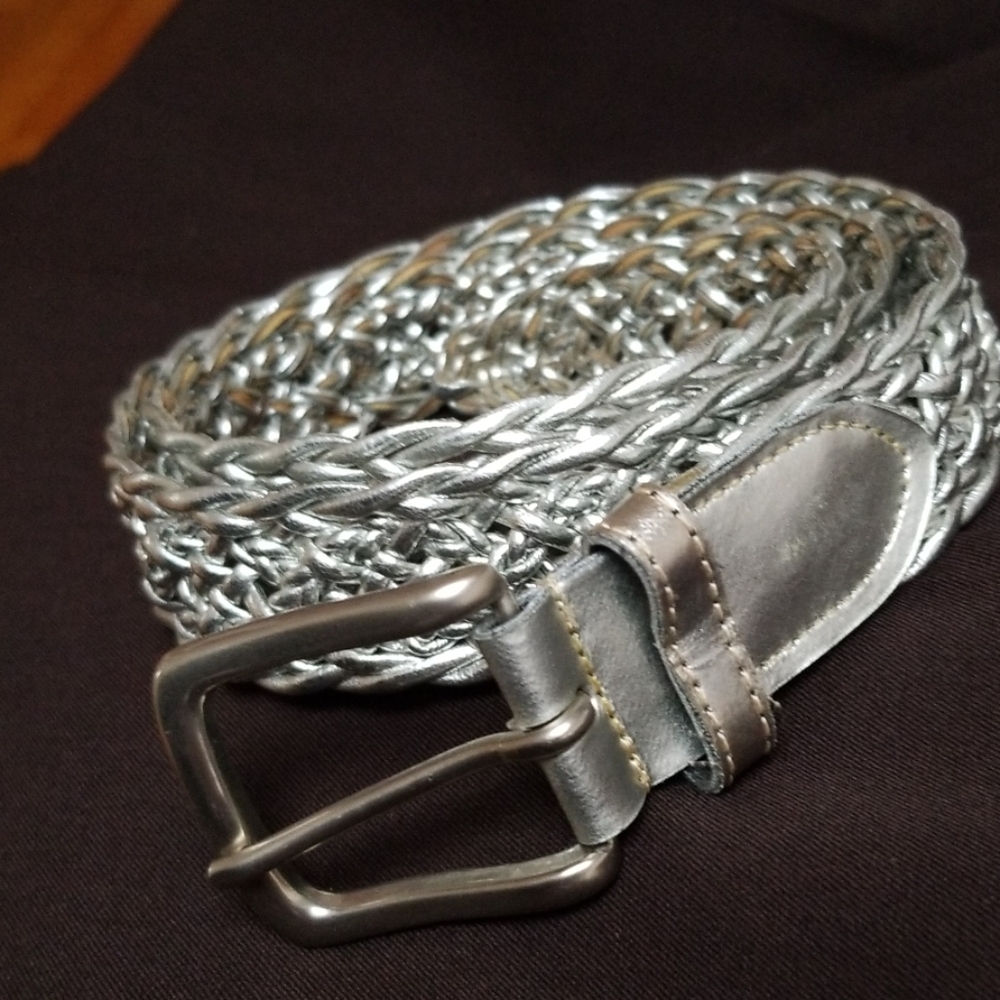 Donna Katz Silver Breaded Belt